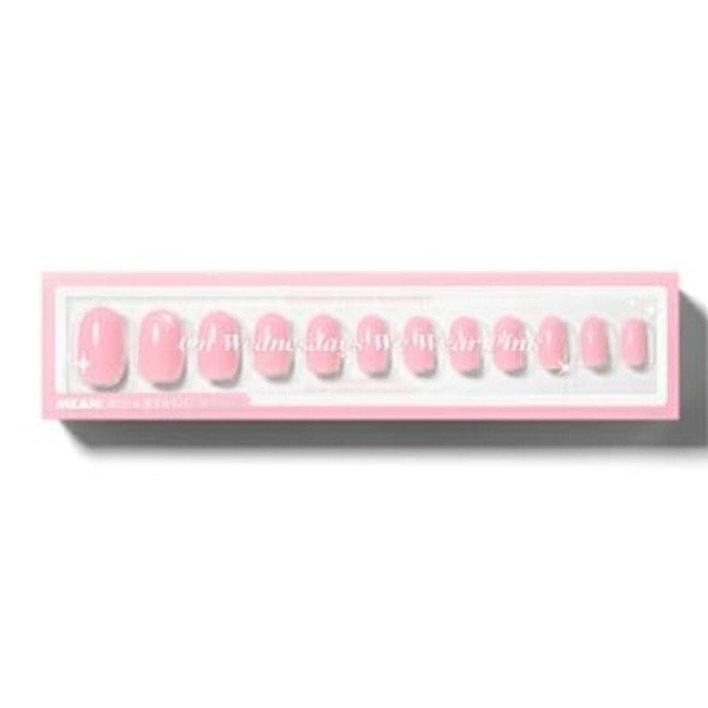 Mean Girls x Static Nails On Wednesdays We Wear Pink Press-On Nails Round Short